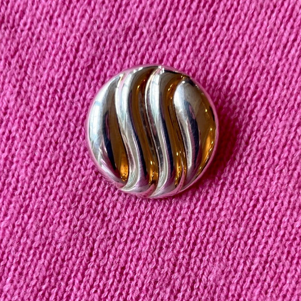 Fortunoff 925 Sterling Silver  Disc  Earrings - Picture 9 of 16